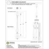 Ekena Millwork Endurathane 500 Series 32 in. H x 2.5 in. W White Resin Stair Baluster