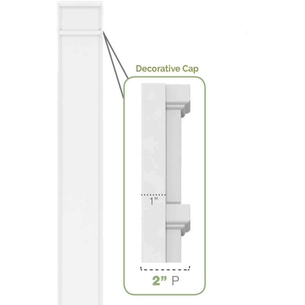 Ekena Millwork 2 in. D x 6 in. W x 102 in. L Primed Polyurethane Pilaster 1-Pack