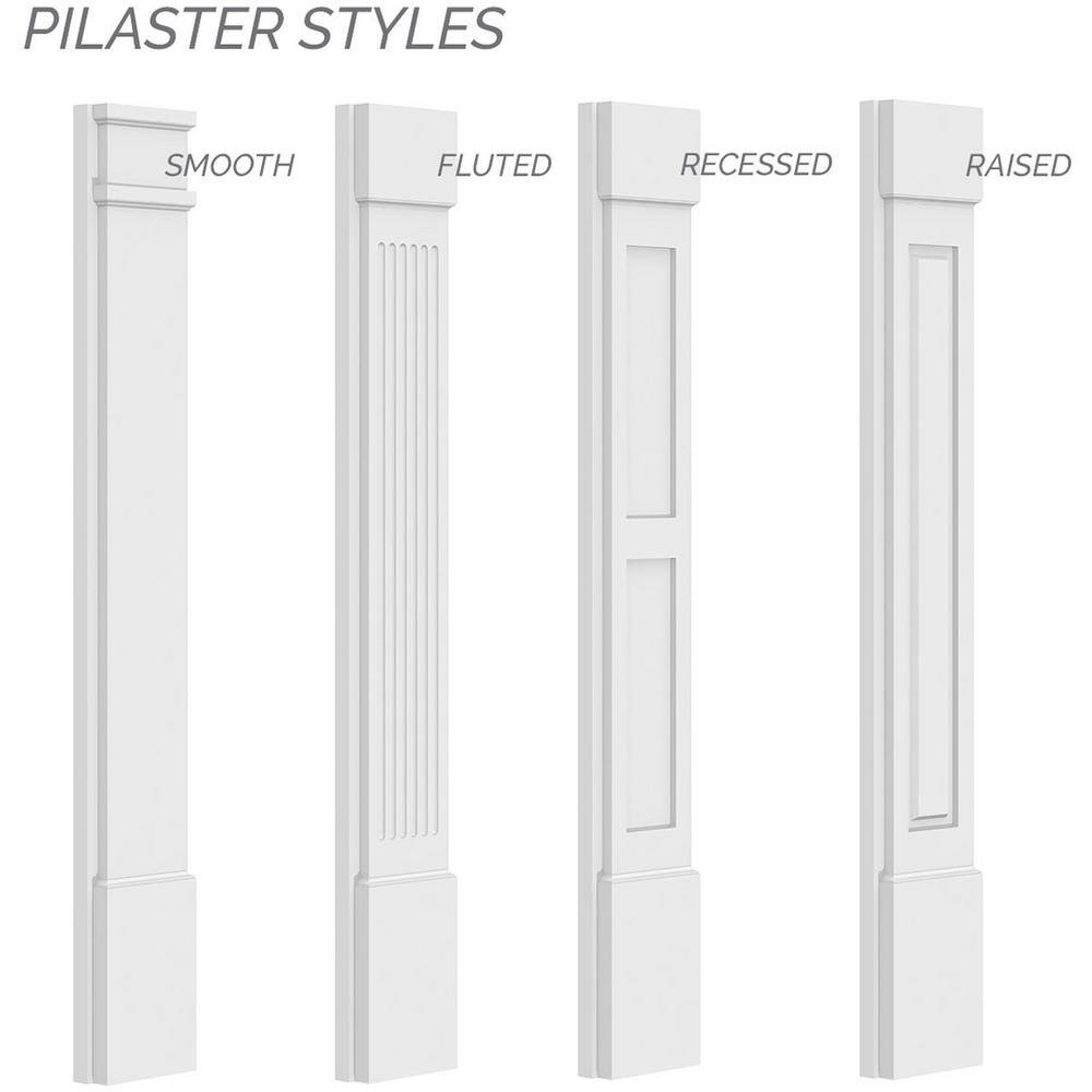 Ekena Millwork 2 in. D x 8 in. W x 120 in. L Primed Polyurethane Pilaster 1- Pack