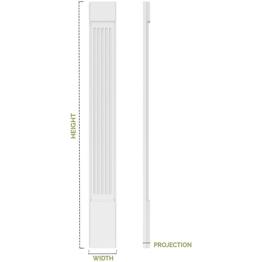 Ekena Millwork 2 in. D x 9 in. W x 108 in. L Primed Polyurethane Pilaster 1- Pack