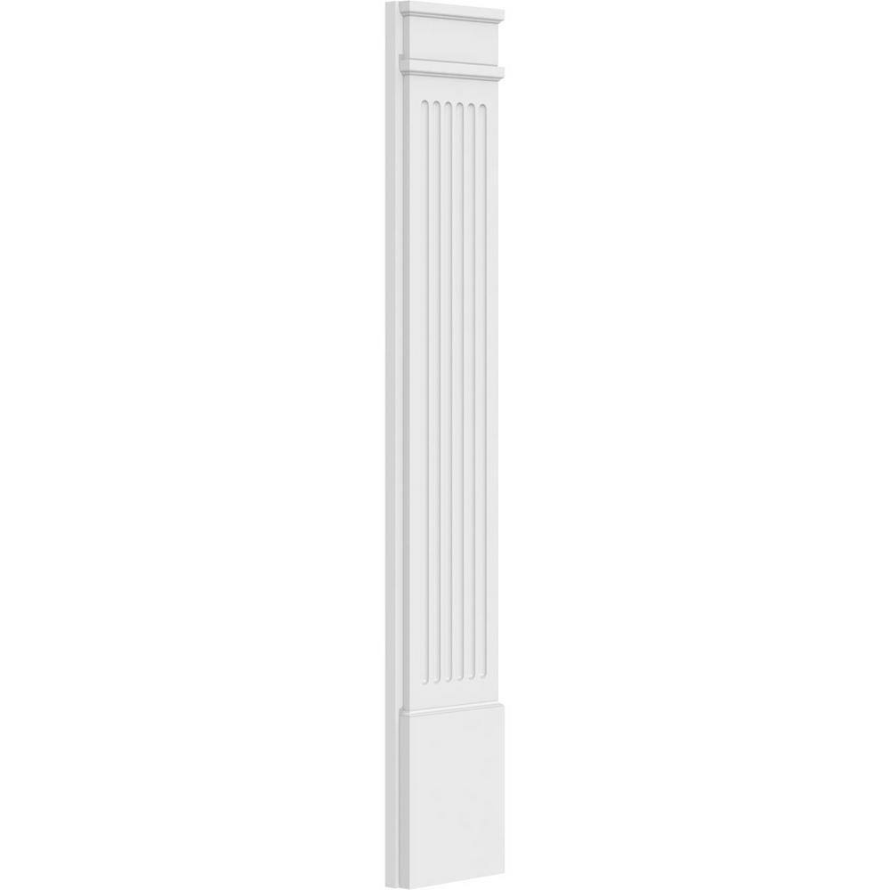 Ekena Millwork 2 in. D x 10 in. W x 60 in. L Primed Polyurethane Pilaster 1- Pack