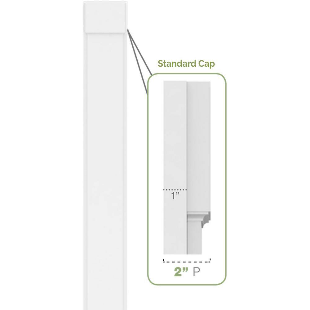 Ekena Millwork 2 in. D x 12 in. W x 82 in. L Primed Polyurethane Pilaster (1- Pack)