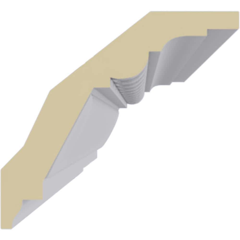Ekena Millwork 3 in. x 2-3/4 in. x 94-1/2 in. Polyurethane Modern Valeriano Rope Crown Moulding