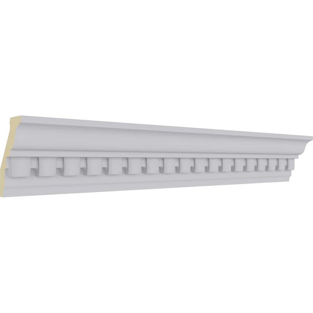 Ekena Millwork 1-7/8 in. x 2-3/4 in. x 94-1/2 in. Polyurethane Dentil Crown Moulding