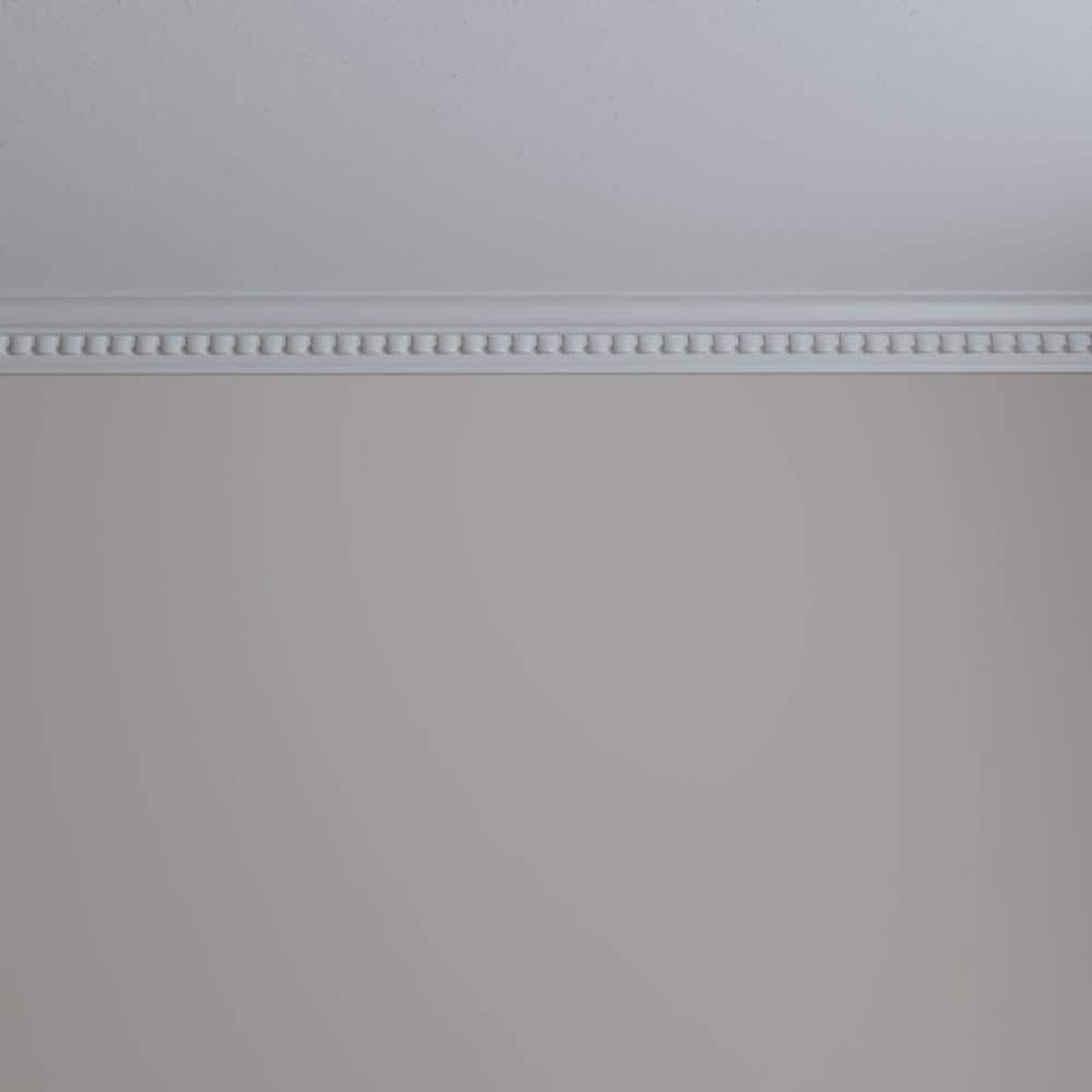 Ekena Millwork 1-7/8 in. x 2-3/4 in. x 94-1/2 in. Polyurethane Dentil Crown Moulding