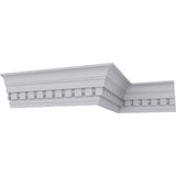 Ekena Millwork 2 in. x 3 in. x 94-1/2 in. Polyurethane Dentil Crown Moulding