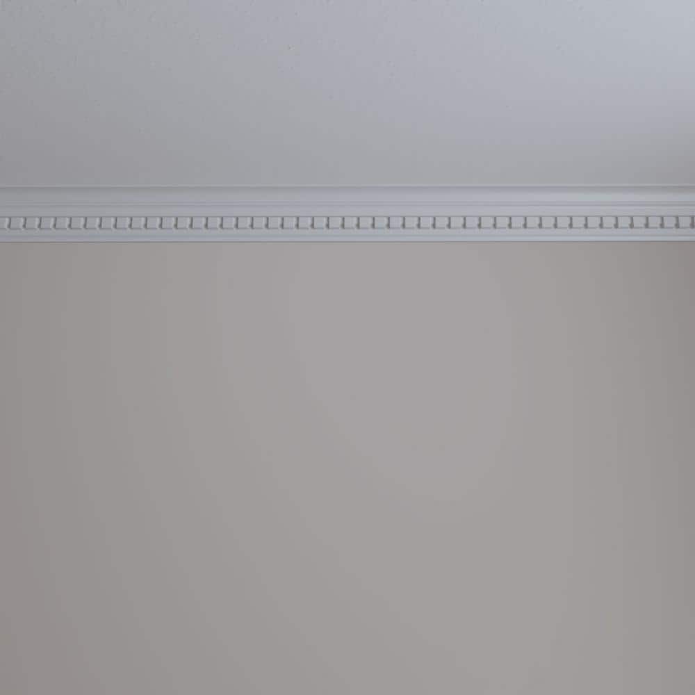 Ekena Millwork 2 in. x 3 in. x 94-1/2 in. Polyurethane Dentil Crown Moulding