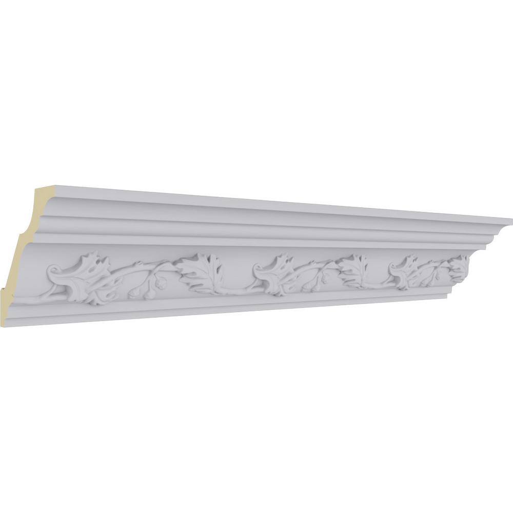 Ekena Millwork 3-1/8 in. x 3-1/8 in. x 94-1/2 in. Polyurethane Southhampton Crown Moulding