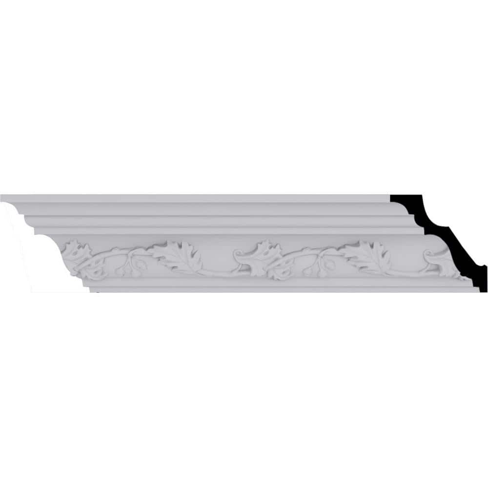 Ekena Millwork 3-1/8 in. x 3-1/8 in. x 94-1/2 in. Polyurethane Southhampton Crown Moulding