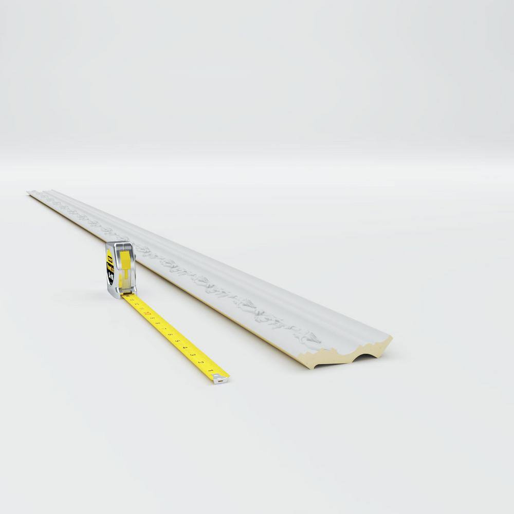 Ekena Millwork 3-1/8 in. x 3-1/8 in. x 94-1/2 in. Polyurethane Southhampton Crown Moulding