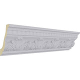Ekena Millwork 3-1/4 in. x 4-1/2 in. x 94-1/2 in. Polyurethane Devon Crown Moulding