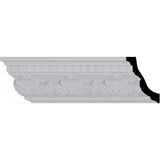 Ekena Millwork 3-1/4 in. x 4-1/2 in. x 94-1/2 in. Polyurethane Devon Crown Moulding