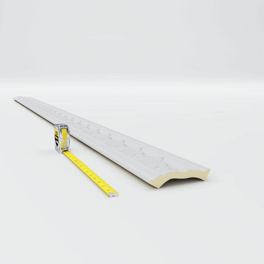 Ekena Millwork 3-1/4 in. x 4-1/2 in. x 94-1/2 in. Polyurethane Devon Crown Moulding