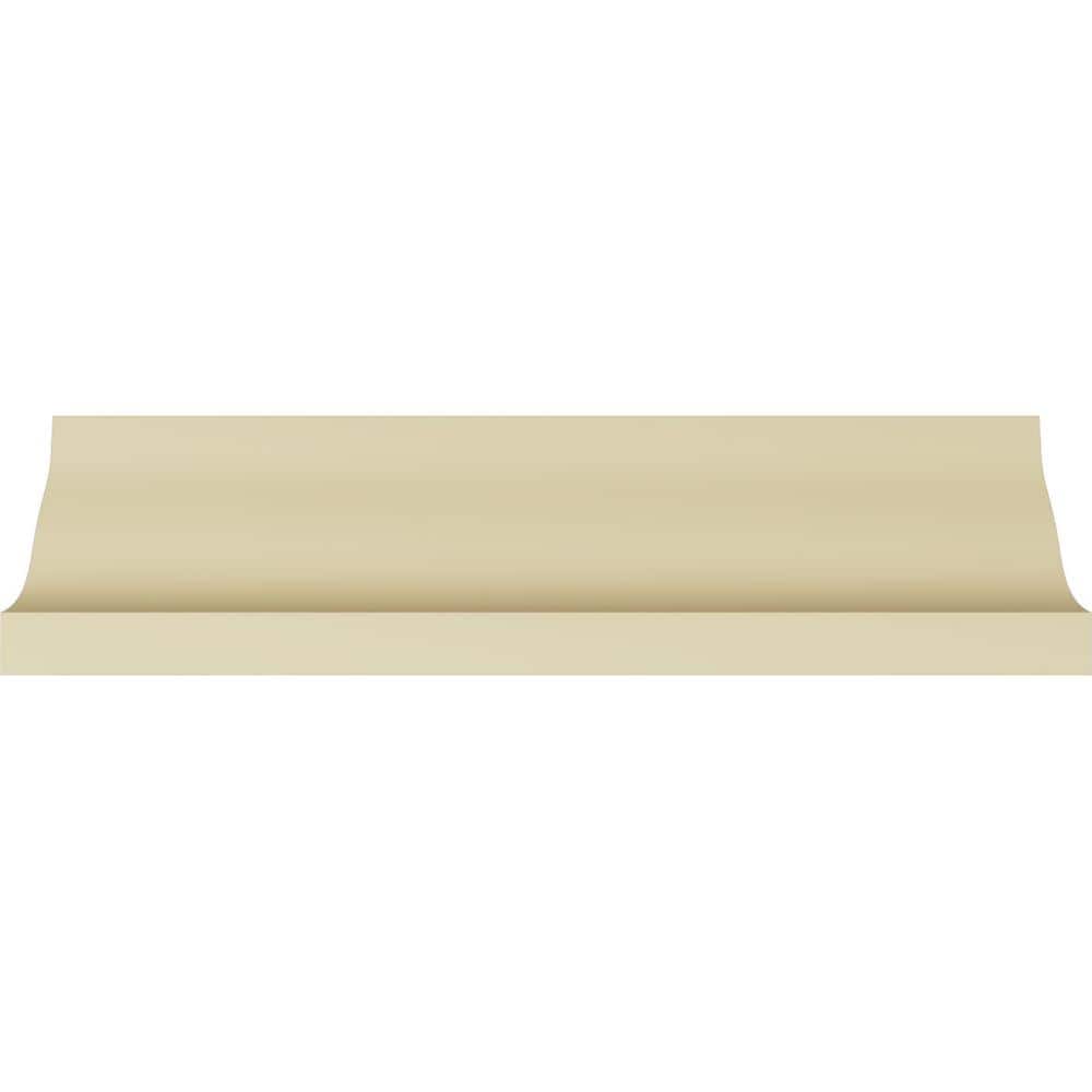 Ekena Millwork 3-1/4 in. x 4-1/2 in. x 94-1/2 in. Polyurethane Devon Crown Moulding