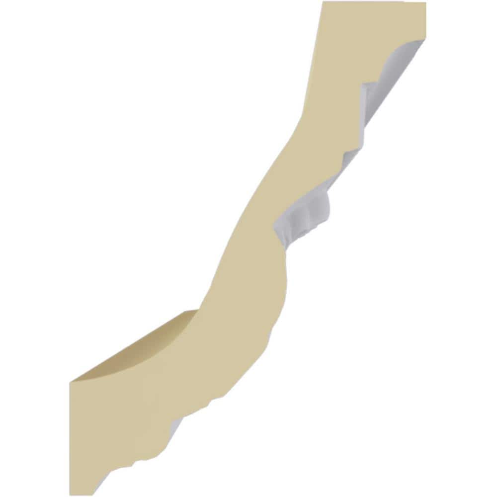 Ekena Millwork 3-1/4 in. x 4-1/2 in. x 94-1/2 in. Polyurethane Devon Crown Moulding