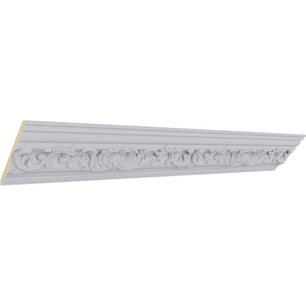 Ekena Millwork 4-5/8 in. x 4-1/2 in. x 94-1/2 in. Polyurethane Emery Crown Moulding