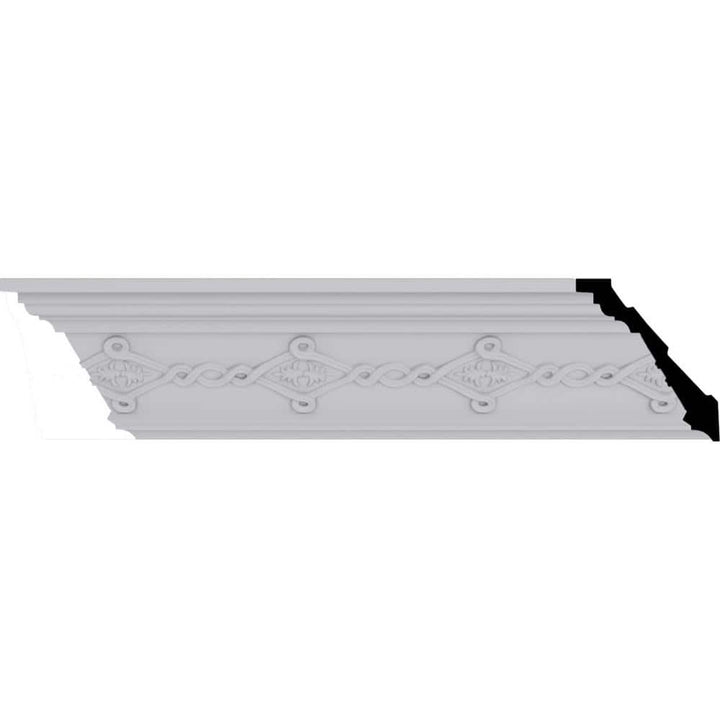 Ekena Millwork 3-5/8 in. x 4-1/8 in. x 94-1/2 in. Polyurethane Kendall Crown Moulding