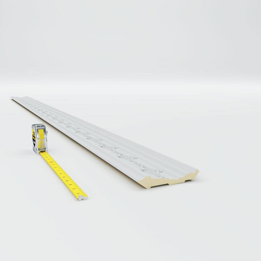 Ekena Millwork 3-5/8 in. x 4-1/8 in. x 94-1/2 in. Polyurethane Kendall Crown Moulding