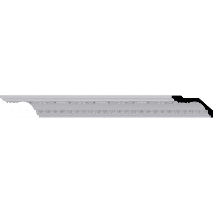 Ekena Millwork 2-3/4 in. x 5-1/8 in. x 94-1/2 in. Polyurethane Artis with Shells Crown Moulding