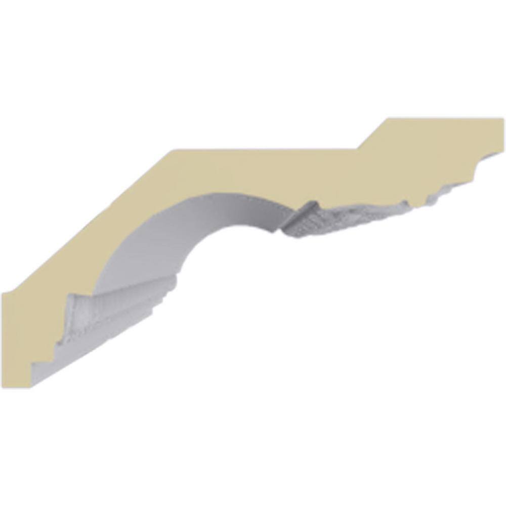 Ekena Millwork 2-3/4 in. x 5-1/8 in. x 94-1/2 in. Polyurethane Artis with Shells Crown Moulding