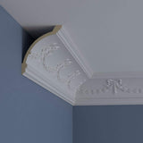 Ekena Millwork 4-3/4 in. x 5-3/4 in. x 94-1/2 in. Polyurethane Federal Crown Moulding