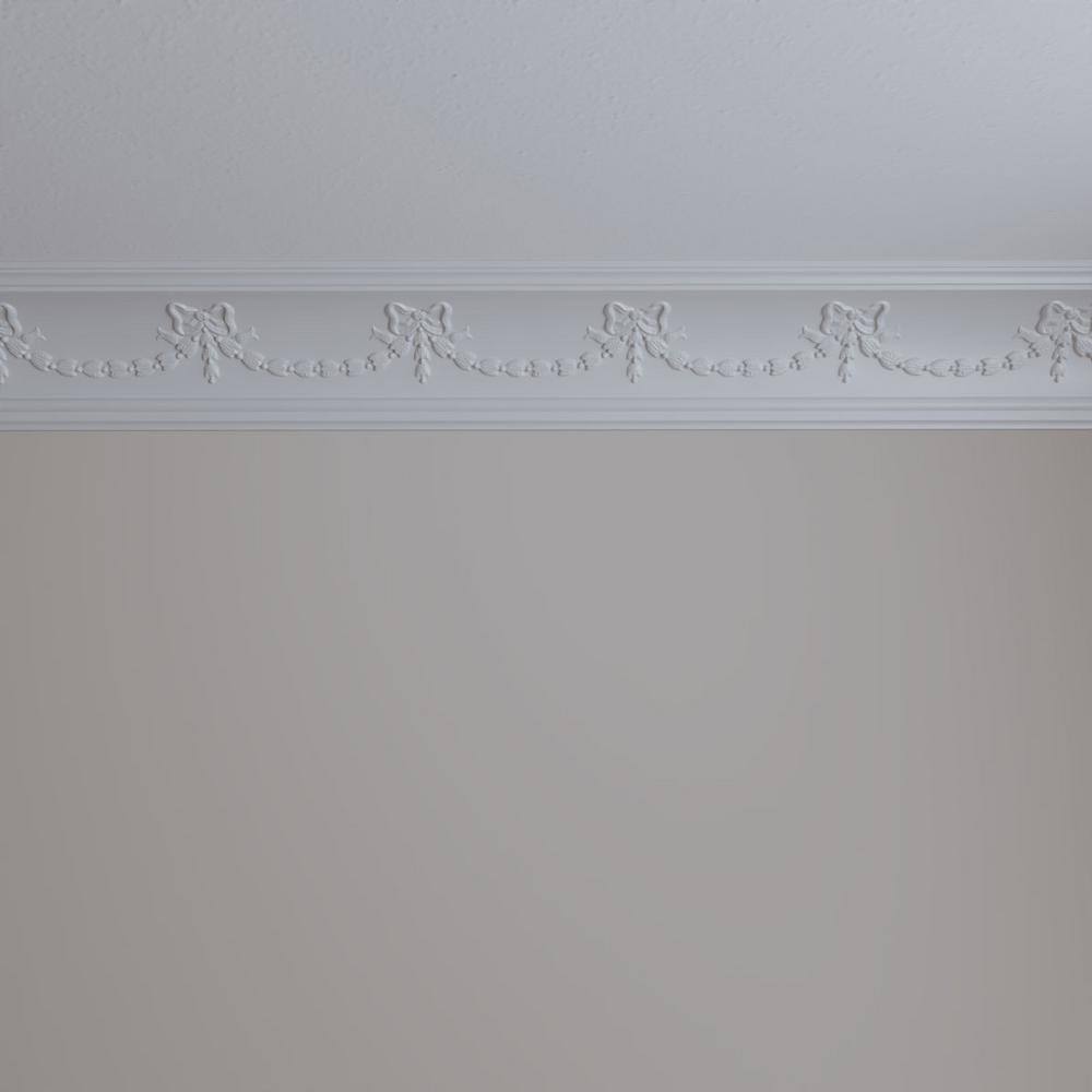 Ekena Millwork 4-3/4 in. x 5-3/4 in. x 94-1/2 in. Polyurethane Federal Crown Moulding