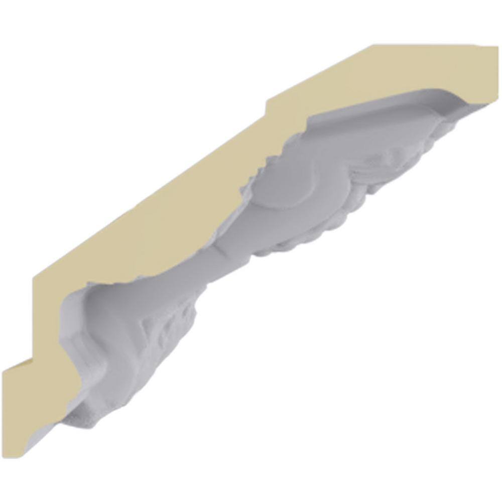 Ekena Millwork 6-1/4 in. x 5-1/4 in. x 94-1/2 in. Polyurethane Monique Crown Moulding