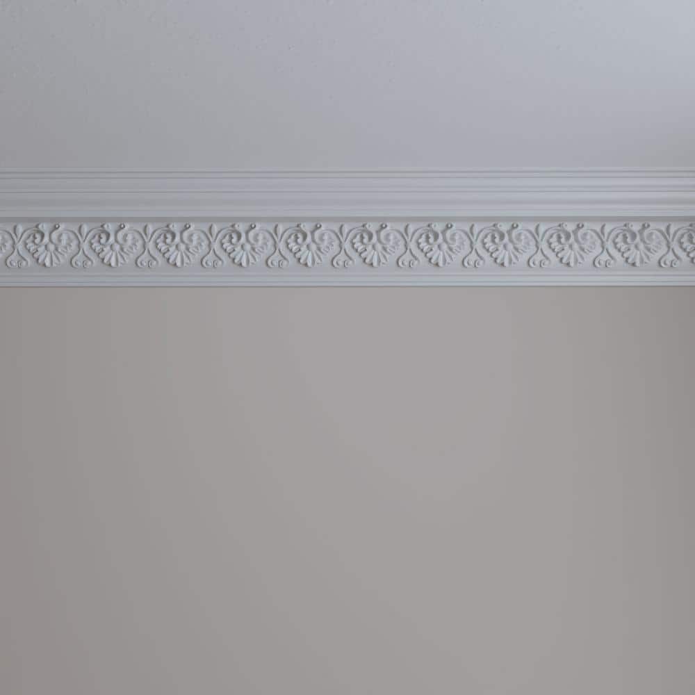 Ekena Millwork 4-1/8 in. x 6 in. x 94-1/2 in. Polyurethane Elegant Hampshire Crown Moulding