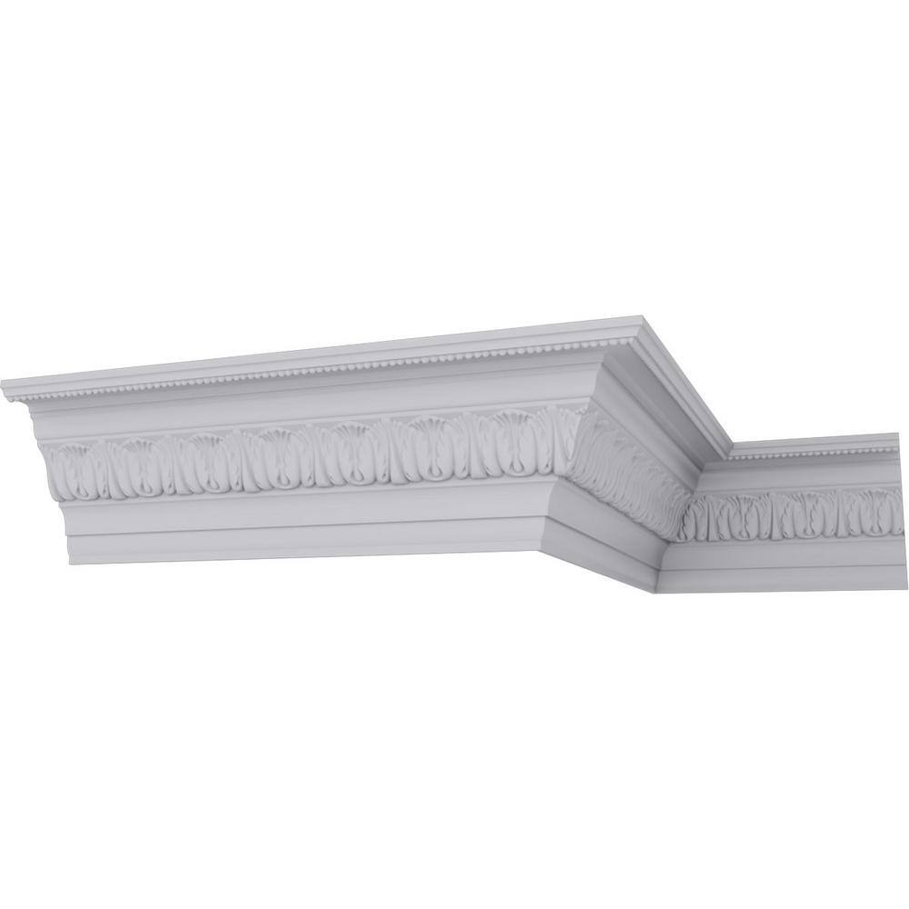 Ekena Millwork 5-1/8 in. x 6-7/8 in. x 94-1/2 in. Polyurethane Tirana Crown Moulding
