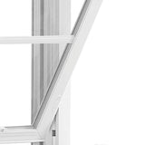 RELIABILT 3201 Series Replacement 31-3/4-in x 53-1/2-in x 3-1/4-in Jamb White Vinyl Low-e Argon Double Hung Window Half Screen Included