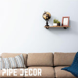 1/2 in. Black Pipe 10 in. L Wall Mounted Shelf Bracket Kit (6-Pack)