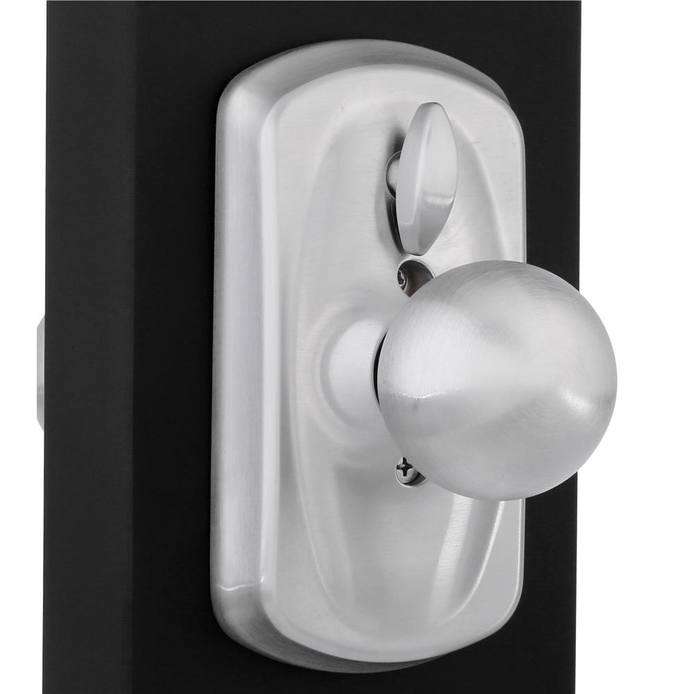 Plymouth Satin Chrome Commercial Electronic Door Lock with Orbit Door Knob - Super Arbor