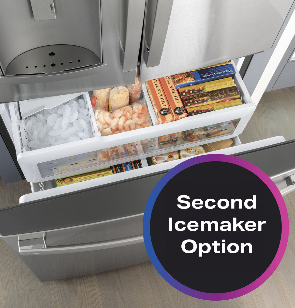 GE Profile 22.1 cu. ft. Counter-Depth French Door Refrigerator with Hands-Free AutoFill, Fingerprint Resistant Stainless Steel