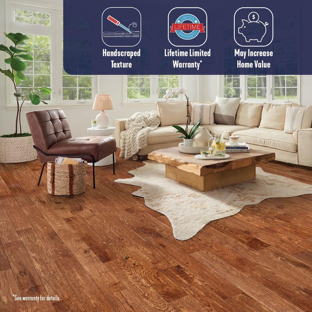 Bruce American Vintage Fall Classic Oak 3/4 in. T x 5 in. W Scraped Solid Hardwood Flooring (23.5 sq.ft./ctn)