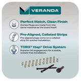 FastenMaster Collated Cortex Hidden Fastening System for Veranda Decking - 2-1/2 in. Cortex screws and plugs in Stone Gray (50 LF)