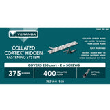 FastenMaster Collated Cortex Hidden Fastening System for Veranda Trim – 2 inch Cortex screws and plugs – Smooth (250 LF)