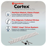 FastenMaster Collated Cortex Hidden Fastening System for Veranda Trim – 2 inch Cortex screws and plugs – Smooth (250 LF)