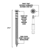 FastenMaster TrapEase 3 Deck Screws for Trex Select Decking – 2-1/2 inch color matched deck screws – Pebble (75 Pack)