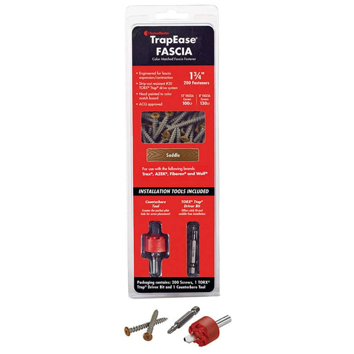FastenMaster TrapEase Fascia Color Matched Fascia Fastener 100 lin ft - Saddle/Brown (200 Pack)