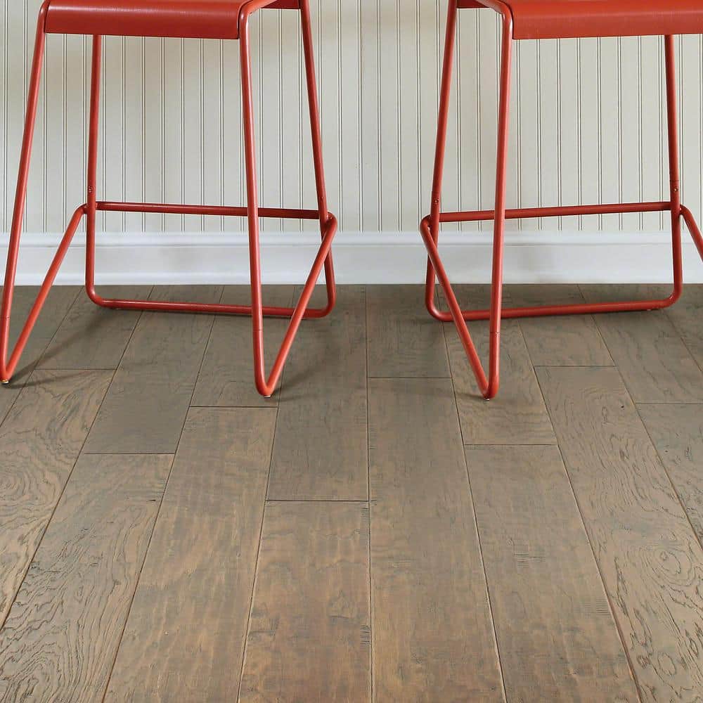 Shaw Canyon Fawn Hickory 3/8 In. T X 6.3 in. W Tongue and Groove Scraped Engineered Hardwood Flooring (30.48 sq.ft./case)