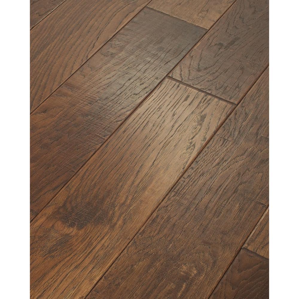 Shaw Canyon Fawn Hickory 3/8 In. T X 6.3 in. W Tongue and Groove Scraped Engineered Hardwood Flooring (30.48 sq.ft./case)