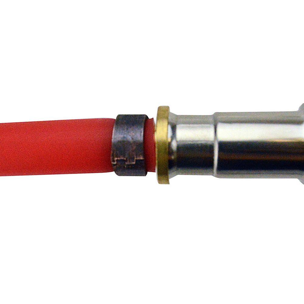 1/2 in. Stainless Steel PEX Barb x 3/4 in. Female Pipe Thread x 18 in. Water Heater Connector - Super Arbor