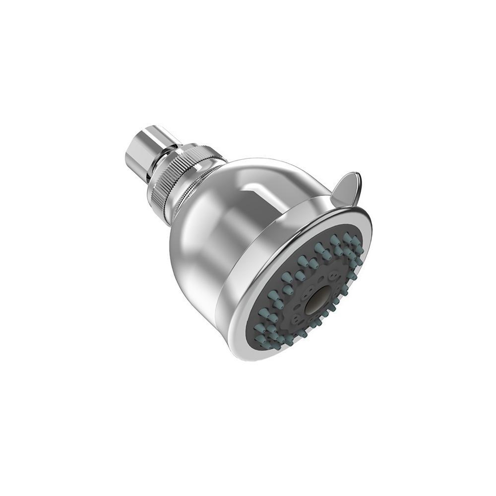 2-Spray Settings 2.92 in. Wall Mount Fixed Adjustable Shower Head in Chrome - Super Arbor