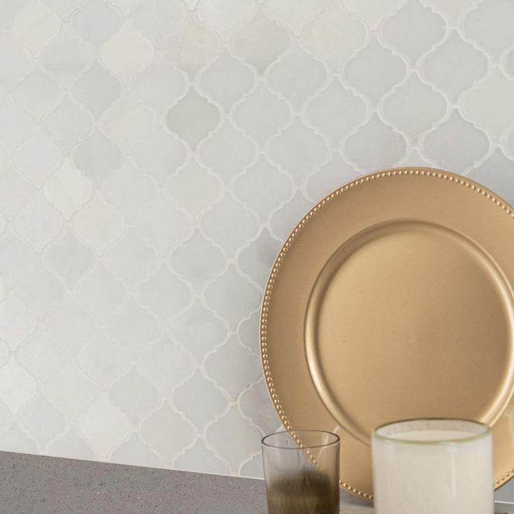 MSI Greecian White Arabesque 12 in. x 12 in. x 10 mm Polished Marble Mosaic Floor and Wall Tile (10 sq. ft./case)
