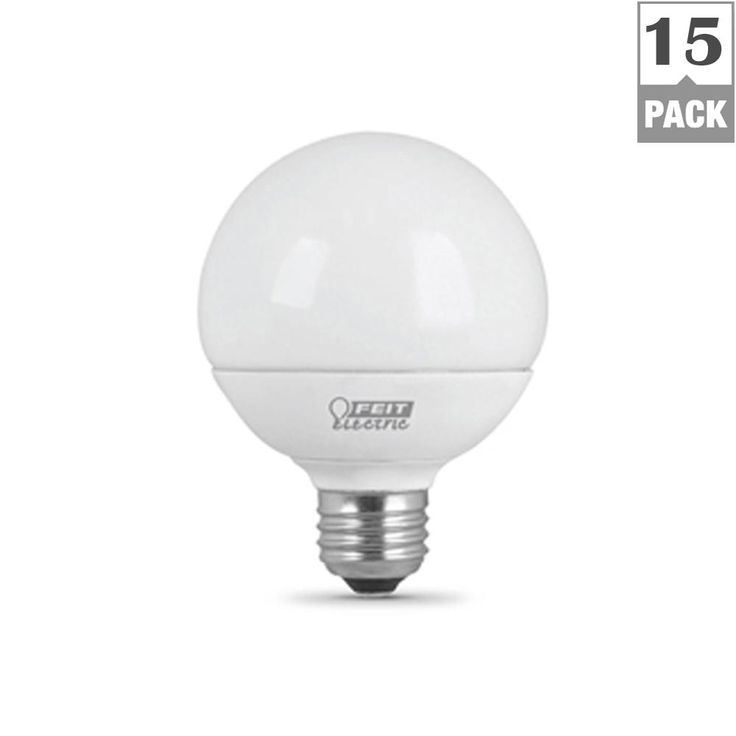 Feit Electric 40-Watt Equivalent (3000K) G25 LED Light Bulb, Warm White (15-Pack)