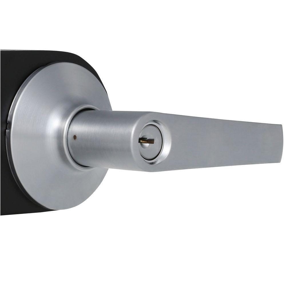 Elan Satin Nickel Light Commercial Keyed Entry Door Lever - Super Arbor