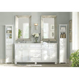 Hampton Harbor 22 in. W x 10 in. D x 67-1/2 in. H Linen Cabinet in White - Super Arbor