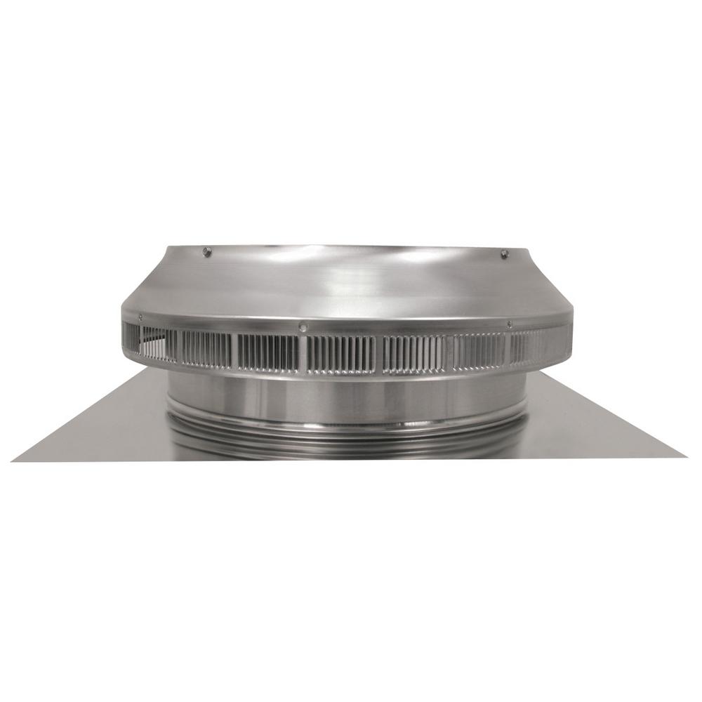 14 in. Dia Aluminum Roof Louver Exhaust Vent in Mill Finish - Super Arbor