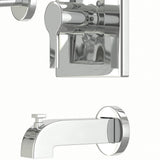 Modern Single-Handle 1-Spray Tub and Shower Faucet in Chrome (Valve Included) - Super Arbor
