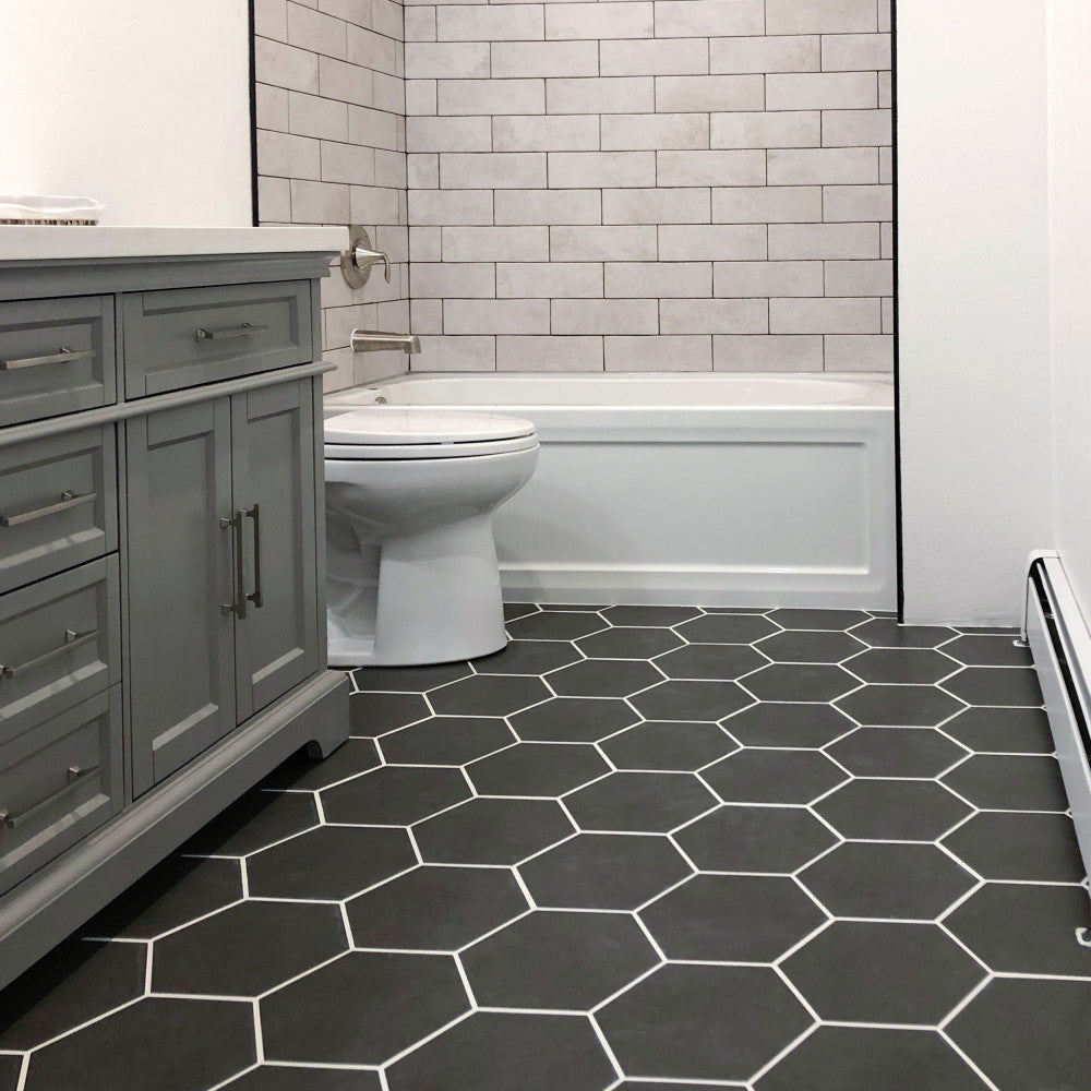 Merola Tile Vintage Hex Marengo 8-5/8 in. x 9-7/8 in. Porcelain Floor and Wall Tile (11.56 sq. ft. / case)